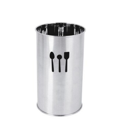 Suport ustensile de bucatarie, Equinox, 17.5 x 10 cm, inox, gri