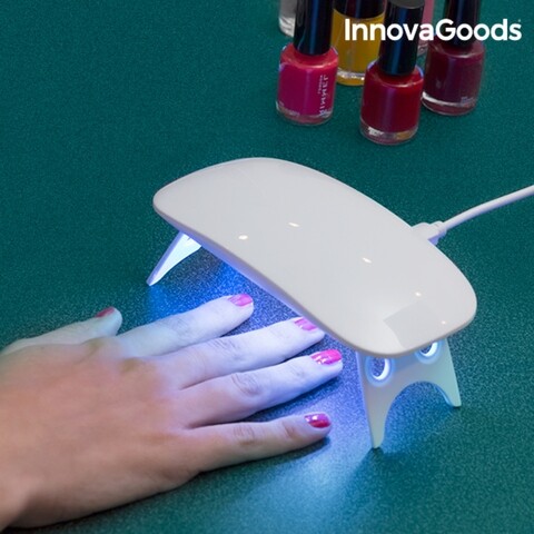 Lampa pentru unghii LED UV Pocket InnovaGoods, 13x7x2 cm