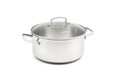 Oala cu capac, Greenpan, Profile Plus, 20 cm Ø, 3.1 L, inox/sticla