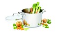 Oala cu capac, Greenpan, Profile Plus, 24 cm Ø, 7.6 L, inox/sticla