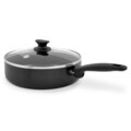 Tigaie inalta cu capac, Greenpan, Cambridge, 24 cm Ø, 3.1 L, aluminiu forjat/bachelita/sticla