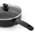 Tigaie inalta cu capac, Greenpan, Cambridge, 24 cm Ø, 3.1 L, aluminiu forjat/bachelita/sticla
