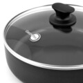 Tigaie inalta cu capac, Greenpan, Cambridge, 24 cm Ø, 3.1 L, aluminiu forjat/bachelita/sticla