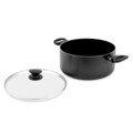 Oala cu capac, Greenpan, Cambridge, 24 cm Ø, 4.9 L, aluminiu forjat/bachelita/sticla