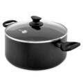 Oala cu capac, Greenpan, Cambridge, 24 cm Ø, 4.9 L, aluminiu forjat/bachelita/sticla