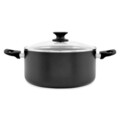 Oala cu capac, Greenpan, Cambridge, 24 cm Ø, 4.9 L, aluminiu forjat/bachelita/sticla