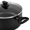 Oala cu capac, Greenpan, Cambridge, 24 cm Ø, 4.9 L, aluminiu forjat/bachelita/sticla