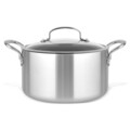 Oala cu capac, Greenpan, Barcelona Evershine, 24 cm Ø, 5.8 L, inox 3 straturi/sticla