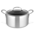 Oala cu capac, Greenpan, Barcelona Evershine, 24 cm Ø, 5.8 L, inox 3 straturi/sticla