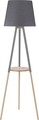Lampadar, Eurostil Light, Vaio, 40 x 40 x 148 cm, 60 W, E27, 220 V, metal/lemn/textil, gri