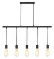 Lustra, Eurostil Light, Metta, 100 x 6 x 150 cm, 5 x 40 W, E27, metal, negru