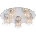 Plafoniera, Eurostil Light, Magic, 14 x 58 cm, 5 x 28 W, G9, metal/sticla, crom