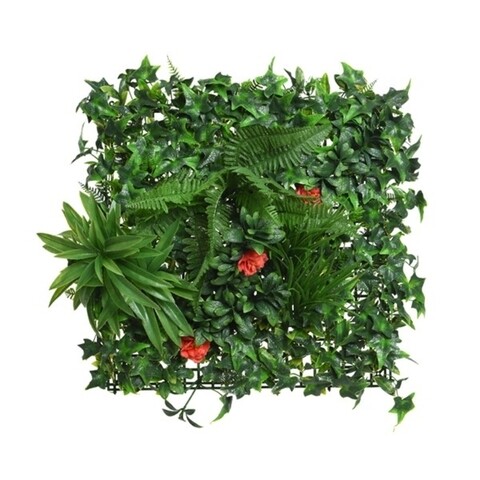 Panou de flori Tropical, Decoris, 50x50 cm, plastic, verde