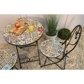 Masa pentru gradina Branga Mosaic, Decoris, 60x75 cm, negru