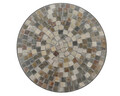 Scaun pentru gradina Siena Mosaic, Decoris, 46 x 39 x 92 cm, pliabil, fier/ceramica, maro