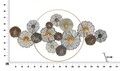 Decoratiune de perete 3D Flower Circle, Mauro Ferretti, 155x85 cm, fier