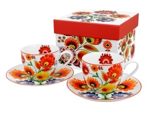 Multicolor, 2 cesti cu farfurioara