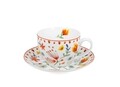 Csésze kistányérral, DUO, Pasztell, 280 ml, porcelán, tarka