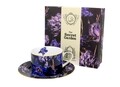 Csésze csészealjjal, DUO, Violet tulipán, 240 ml, porcelán, tarka