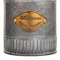 Carafa decorativa Flowers, Creaciones Meng, 12.5x12.5x20.5 cm, gri