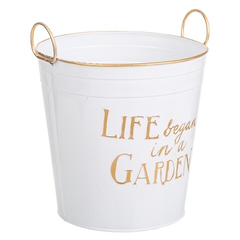 Ghiveci Life in Garden, Creaciones Meng, 20.5x20.5 cm, alb