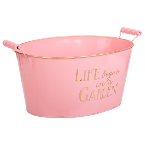 Jardiniera Life in Garden, Creaciones Meng, 38x24.5x19 cm, roz