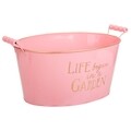 Jardiniera Life in Garden, Creaciones Meng, 38x24.5x19 cm, roz