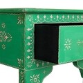 Masuta inalta Faith, 30x30x76 cm, lemn de mango, verde
