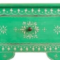 Masuta inalta Faith, 30x30x76 cm, lemn de mango, verde