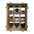 Suport pentru sticle de vin Zoey, Creaciones Meng, 9 sticle, 33x32.5x43 cm