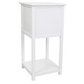 Masuta inalta Trinity, Creaciones Meng, 35x35x70 cm, lemn de paulownia, alb
