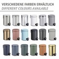 Cos de gunoi, Wenko, Leman, 17 x 22.5 x 25 cm, 3 L, inox/polipropilena, verde inchis