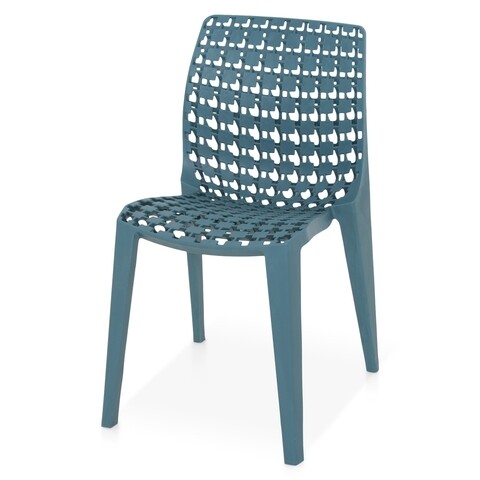 Scaun suprapozabil, Grig, 48 x 52 x 80 cm, plastic, turcoaz