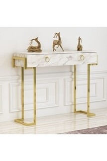 125x39x95.2 cm, Alb marmurat