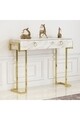 Consola MARY3, Gauge Concept, 125x39x95.2 cm, PAL, alb marmurat
