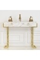 Consola MARY3, Gauge Concept, 125x39x95.2 cm, PAL, alb marmurat