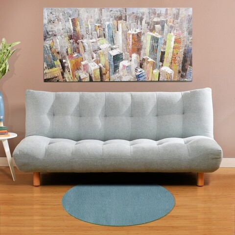 Covor, Indomex, Romantic, 80 cm Ø, 100% poliester, bleu