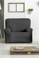 Husa fotoliu elastica bi-stretch, Ulises, gri inchis C/26