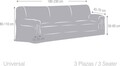 Kanapé huzat, Levante Universal, 3 ülés, szürke C / 6