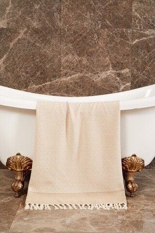 Prosop de plaja Pamira, Foutastic, 100x180 cm, maro