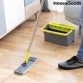 Mop cu galeata, cu tripla actiune Trimo, InnovaGoods, cap rotativ 180°, 4 L