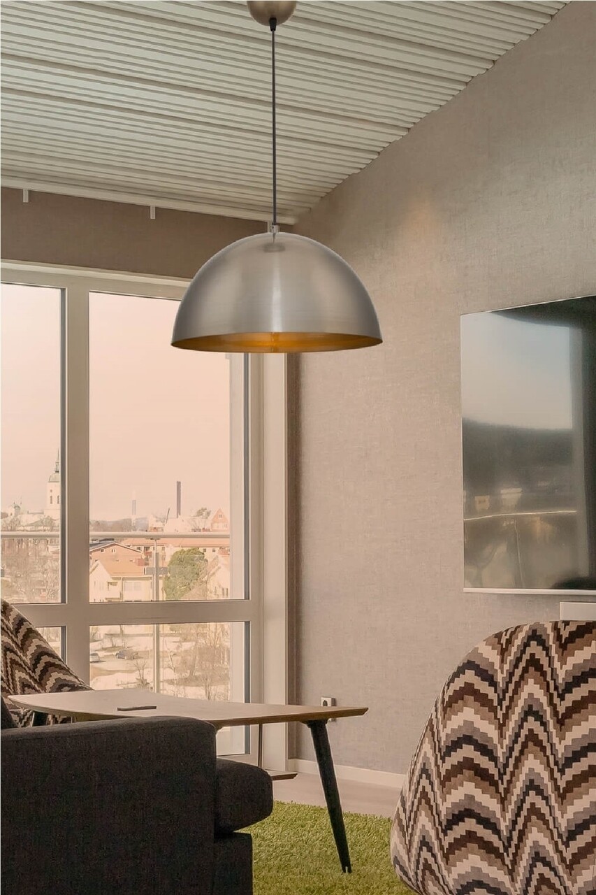 Lustra Inox, ASZ.1336, Squid Lighting, 30,5x84 cm, 60W, argintiu