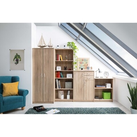 Finori Szekrény tisztítószerek tárolására, Kiel-61, 74 x 188 x 35 cm, PAL, lazacszín