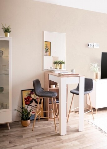 Bárszék, Finori, Texas, 100 x 105 x 60 cm, forgácslap, sonoma / fehér