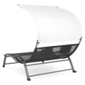 Sezlong dublu cu pavilion, Abella, 136 x 165 x 166/85/30 cm, otel, multicolor