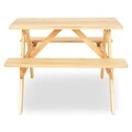Set masa pliabila + 2 banchete, Kids Picnic, 75 x 85.5 x 53 cm, natural