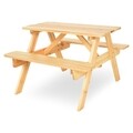 Set masa pliabila + 2 banchete, Kids Picnic, 75 x 85.5 x 53 cm, natural
