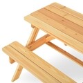Set masa pliabila + 2 banchete, Kids Picnic, 75 x 85.5 x 53 cm, natural