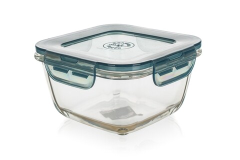 Caserola cu capac Evo, Banquet, 14x14 cm, 750 ml, sticla/plastic/silicon