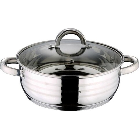 Oala cu capac, Blaumann, Gourmet Line, 28 cm Ø, inox/sticla